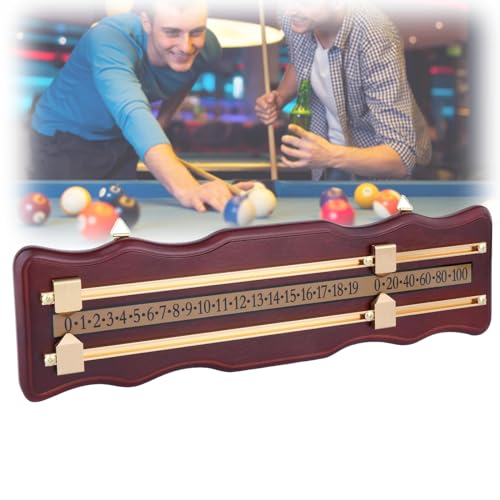 Marcador de billar, tablero de puntuación, marcador de madera para snooker y shuffleboard, 2 ondulados, tablero para clubes miniatura 1