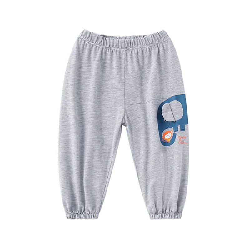 Irsutey Toddler Boy Cotton Pull-On Sweatpants Cute Elephant Cartoon Jogger Sweatpant Casual Sport Summer Lounge Pants