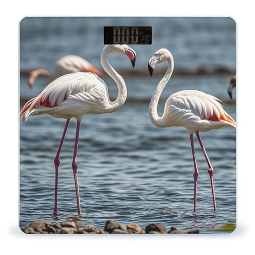 Báscula Digital de Baño Animal Flamingo con Plataforma Amplia miniatura 1