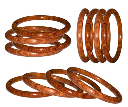 Healthy Floyds Handmade Brown Wooden Churi Bangles &ndash; 4 Pieces Handmade Bangle Set for Women