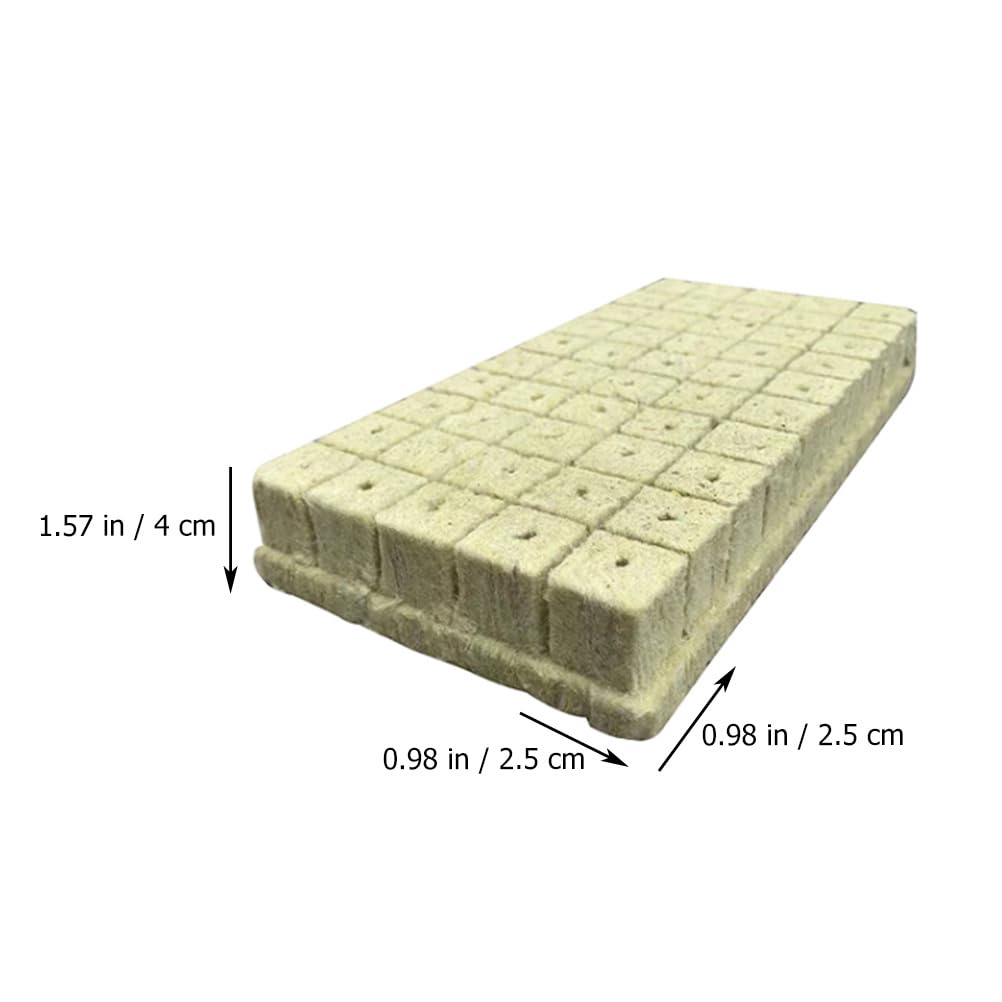 Roccia Cubi di Lana 100pcs Grow Cube Starter in Lana di Roccia Cubetti di avviamento in Lana di Roccia Blocchi di nutrienti (Color : 4X2.5cm)