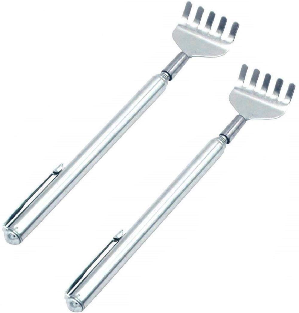 Extendable Stainless Steel Back Scratcher for Itch Relief, Pocket Size Telescopic Khujli Hand Stick, Anti Itch Claw Tickle Stick, Portable Scratching Tool for Back Home Outdoor (Pack of 2) (B0DF2ZNG94) Amazon Price History, Amazon Price Tracker