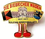 Pin 40 x 32 mm Karneval - Die Biebrichen Waden - Kolping Männerballett - Pin 40 x 32 mm