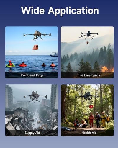 LKTOP Matrice 350 RTK/400 Payload Dropper for DJI M350/M400 Drone, 4-Stage Airdrop System, Fishing Bait Drop Release, Delivery Transport Device Thrower Accessories for Rescue/Hunting (Max Load 55lb)