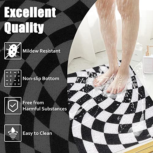 Square Shower Mat Non-Slip 24x 24 Inch, Soft Comfort Bath Mat with Drainage Holes, PVC Loofah Massage Bathmat for Shower,Tub,Bathroom,Wet Areas, Quick Drying by ZOESOE - Used condition - Image 7