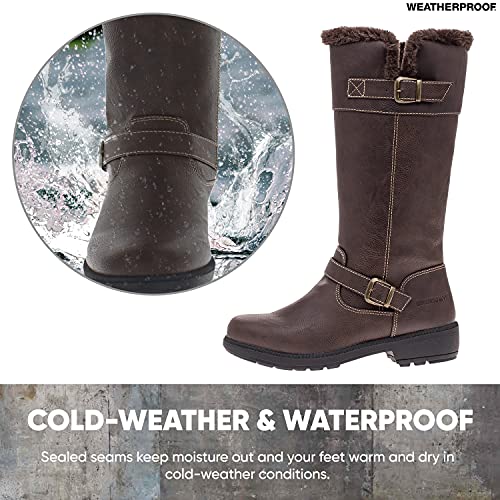 Weatherproof Womens Bella Snow Boots, Brown, 9.5 by Weatherproof - Image 4