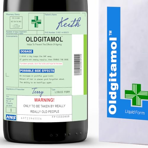 Etiqueta de vino con receta de broma y bolsa para botellas, regalos novedosos divertidos para mujeres y hombres. Regalos de vino con receta para mujeres. Divertido regalo de cumpleaños, amigo secreto,