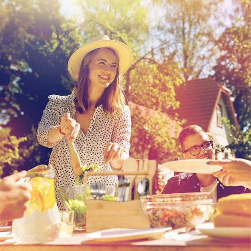 Relaxdays Porta Posate in Bambù, 4 Scomparti, Manico, Portautensili da Tavolo, Mestoli da Cucina, Organizer, naturale - immagine 4