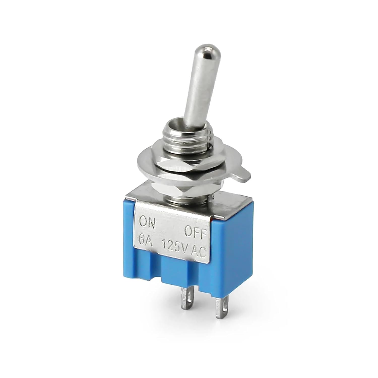 10PCS/Lot MTS-101 MTS-102 MTS-103 6MM Metal Toggle Switch ON-Off/ON-ON/ON-Off-ON 2/3Position Red/Blue Toggle Rocker Switch