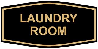 Fancy Laundry Room Sign (Black/Gold) - Large 1 Pack