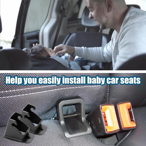 Srvauyea 8 Stücke Dauerhaft Isofix Nachrüsten, Isofix Einführhilfe, Sicherheit Isofix zum Nachrüsten Universal Kindersitzhalterung Befestigungssatz Kindersitz Rückhalteanker für ISOFIX-Gürtelverbinder