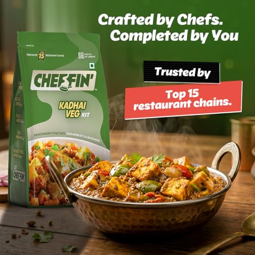 Image of Cheffin' Ready to Cook Curry Kit Combo Pack of 5 | Butter Chicken, Tikka, Shahi Paneer, Dal Makhani, Kadhai Veg | Just Add Paneer /Chicken /Veg | Cooks in 10 Mins | Serves 2-3 Each