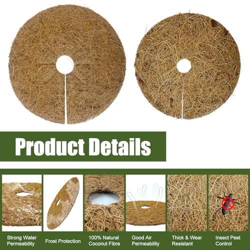 Jiehaojia 6Pcs Coconut Mats,Coconut Plant Protection,Winter Protection,Coconut Disc for Plants, Sustainable Plant Protection,Frost Protection,Cold Protection,Diameter 15cm/20cm - Image 3