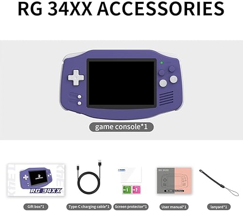 Miniatura 7 de RG34XX - Consola de juegos portátil, consola de juegos retro LITNXT portátil, sistema de juegos retro arcade, regalo de cumpleaños de Navidad para