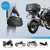 Rhinowalk Torba na tyle motocykla - rozszerzalna torba na kask motocyklowy 40-60L z wodoodpornym pokrowcem przeciwdeszczowym