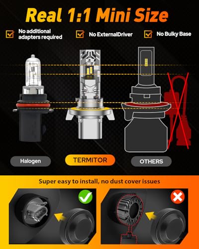 Image of FAHREN 2026 Upgraded H13 /9008 Light Bulbs, 100,000LM,15X Ultra-Bright, 6500K Pure White, Easy Plug-N-Play Installation, 80000Hrs Lifespan, IP68 Waterproof, Pack of 2
