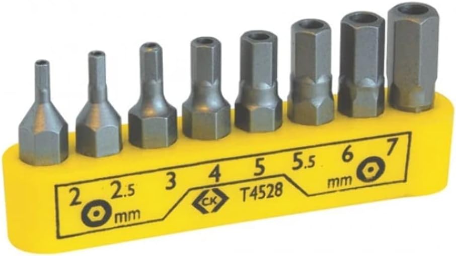 C.K T4528 Hexagon Tamperproof Screwdriver Bit Clip Set