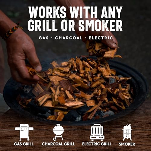 Wood Smoker Chips Bundle of 3 Flavors - Apple, Mesquite & Hickory Wood Chips by Mr. Bar-B-Q, Can be Used on Gas & Charcoal Grill, Variety of Flavors for Smokers, Grilling, BBQ, Camping(3 x 1.8 Lb Bag) by Mr. Bar-B-Q - Image 4