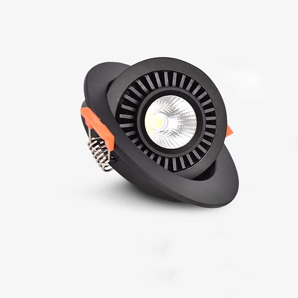Recessed 3W/5W/7W/12W LED Spotlights Recessed Ceiling Lamp Adjustable Angle Ultra Slim Commercial Panel Downlight Die-cast Aluminum Anti-Glare Ultra Bright Exhibition Office Showroom Ceiling Dow