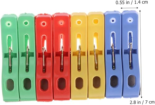 Miniatura 8 de LIFKOME 40 ganchos de plástico para colgar cuadros, ganchos de plástico para colgar toallas, gancho en S, cadena de luces, colgador de ropa para el