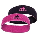 adidas Interval Reversible Headband, Black/Intense Pink, One Size
