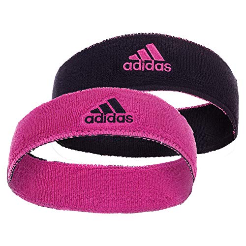 adidas Interval Reversible Headband, Black/Intense Pink, One Size