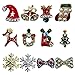 12 Pieces Christmas Nail Art Rhinestones Christmas 3D Metal Nail Charms Santa Snowflake Nail Charms Glitter Nail Art Rhinestone Accessories for Nail Supplies Jewelry Decoration