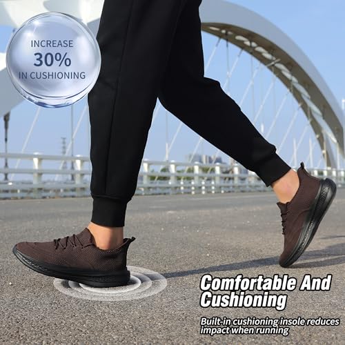 Image of VAMJAM Men's Running Shoes Slip On Walking Shoes Non Slip Lightweight Workout Breathable Gym Sneakers Fashion Mesh Sneakers