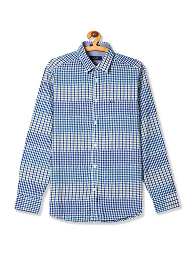 Arrow Sports Men's Casual Shirt (8907259265322_ASQS3002_44_Melange Blue)