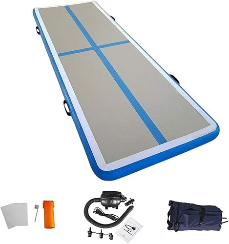 86 York Colchoneta inflable de gimnasia de 10 pies, 13 pies, 16 pies, 20 pies, con bomba para gimnasio, hogar, yoga, entrenamiento, niños, deportes,