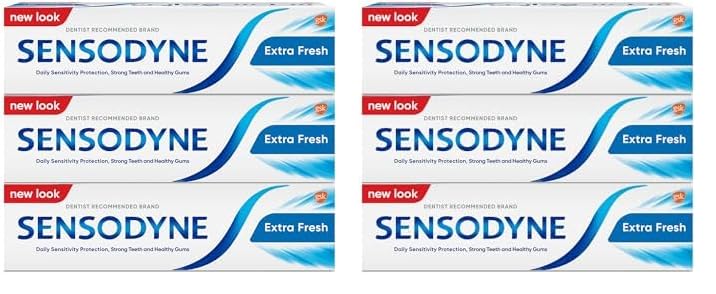 Sensodyne Daily Care Toothpaste For Sensitive Teeth, Extra Fresh Flavour, 75 ml, 6 Pack