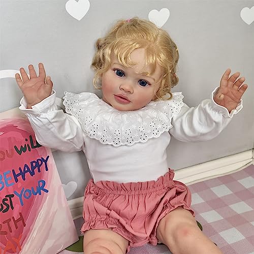 Anano 26 Zoll Reborn Baby Riesige Größe Handgemachte Lebensechte Babypuppe Pippa Weiche Silikon e Tuch Körper Realistische Neugeborene Toddler Mädchen Baby Puppe Für Kinder Alter 3+ – Bild 4