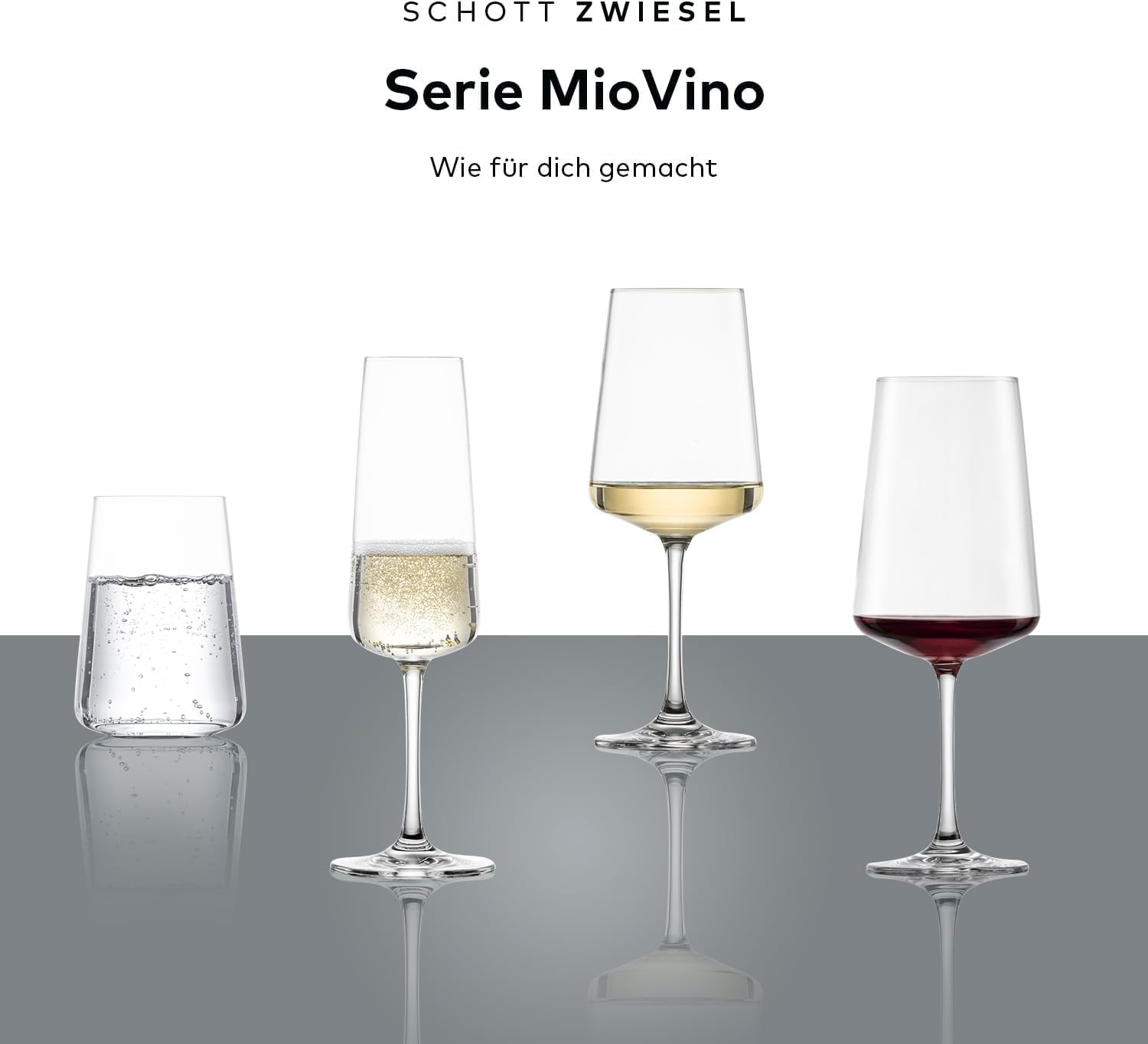 SCHOTT ZWIESEL Gläserset MioVino (12er-Starterset), moderne Weingläser und Sektgläser im Set, spülmaschinenfeste Tritan-Kristallgläser, Made in Germany (Art.-Nr. 124072)