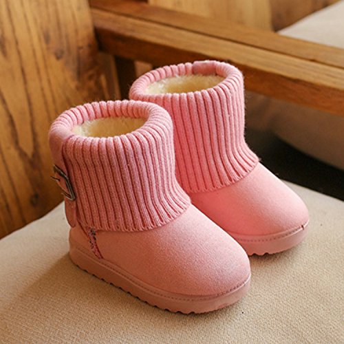 Evelin LEE Baby Boys Girls Winter Warm Snow Boots Fur Shoes (Toddler/little kids 2-6Y)3