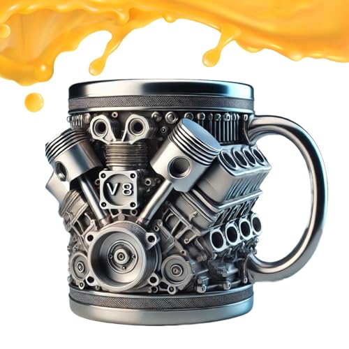 Linda taza de café, tazas de café de metal - Taza de café creativo de 300 ml para beber - Suministros de agua, tazas de acampada de metal, novedad reutilizable para la bebida para mantener la bebida c