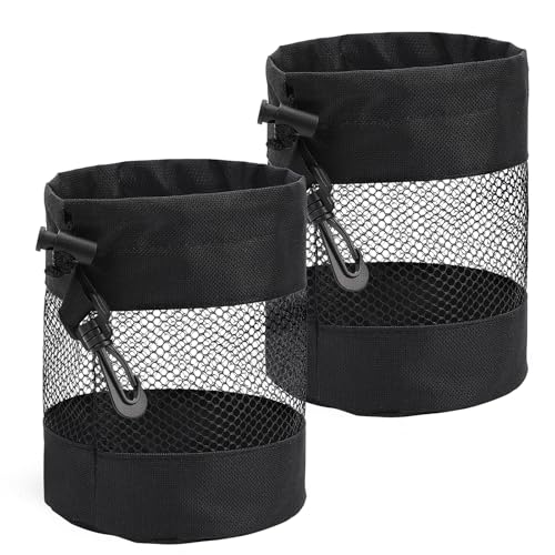 SULIKJHUI 2 Pcs Golf Ball Storage, Nylon Mesh Golf Ball