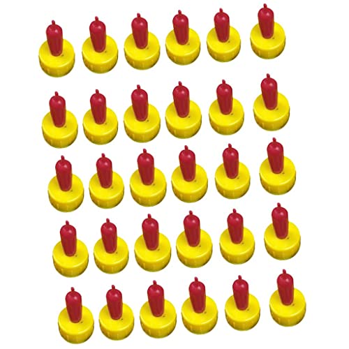 Jili Online Pack of 30 Durable Dog Cat Pet Drink Bottle Nipple Teat Lamb Kid Orphan Soft Ewe Goat Nipple Length 0.67 inch