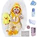 ZIYIUI 22pulgadas 55cm Bebes Reborn Silicona Muñecas Niños Recien Nacidos Niño Reales Baby Dolls Realista Toddler Verdadero Originales Ojos Abiertos Reborn Girls Juguete Regalo de Cumpleaños