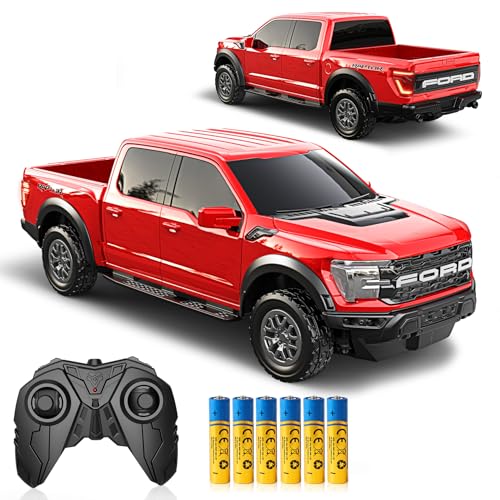 Image of AEROQUEST 1:16 Remote Control Car-Ford F-150 Raptor,Red
