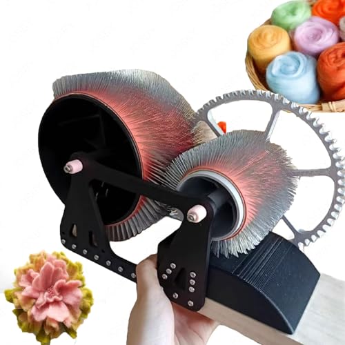 XRSMOU Máquina Manual De Peinado De Lana, Mezclador De Color De Fieltro De Lana Versátil, Procesamiento Eficiente De Fibra, para Bricolaje Hecho a Mano