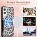 LISEVO for Samsung Galaxy S25 Edge Case - Compatible with MagSafe Women Girls Cute Magnetic Protective Phone Cover Cool Fun Unique Leopard Heavy Duty Shockproof Design for Samsung S25 Edge Case