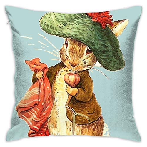 Sotyi-ltd Benjamin Bunny u0096 Beatrix Potter Home Decorativo Throw Funda de Almohada Funda de cojín para Regalo hogar sofá Cama Coche 18 x 18 Pulgadas
