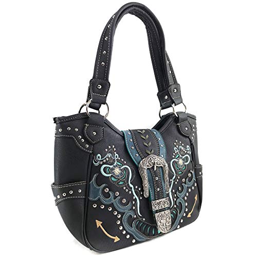 Bolso tote Western con hebilla floral para mujer miniatura 3