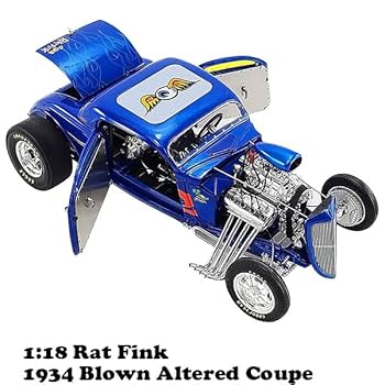 Amazon | ACME 1:18 Rat Fink 1934 Blown Altered Coupe ラット