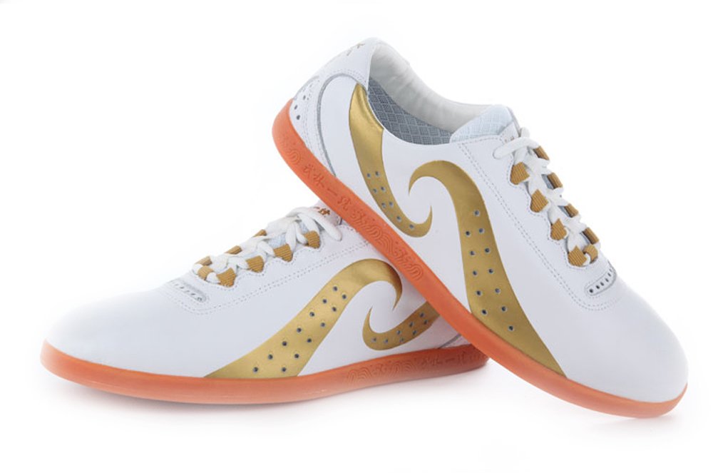 Jinji Unisex Adults Wing Chun Taichi Slipper Martial Art Sneaker Taekwondo Shoes (UK 6=Asian 40, White)