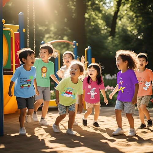 Image of Toddylon Kids T-Shirt Combo Half Sleeve Tshirt Summer Tops Tshirts Boys & Girls Regular Fit T-Shirts Boys Half Sleeves Cotton T-Shirt Summer T Shirt for Boys & Girls Pack