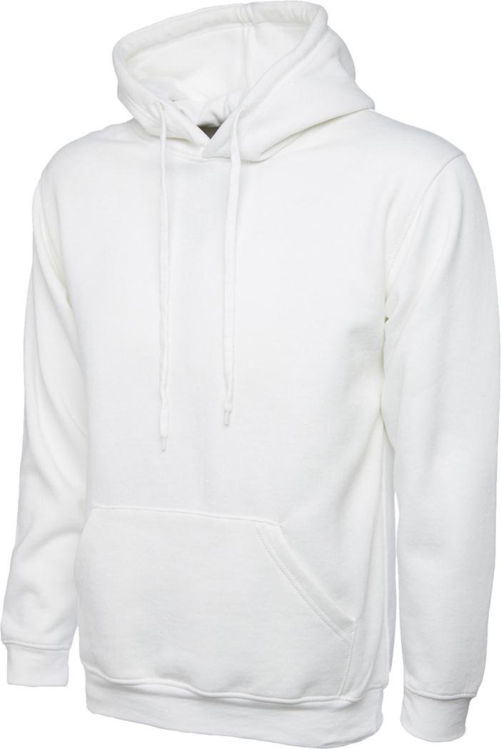 Uneek Uc502 Classic Hooded Sweatshirt White 2xl