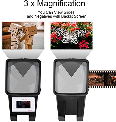 Rybozen 35Mm Slide Viewer, 3X Magnification And Desk Top Led Lighted Illuminated Viewing And Battery Operation-For 35Mm Slides & Positive Film Negatives(4Aa Batteries Included) #TOP6