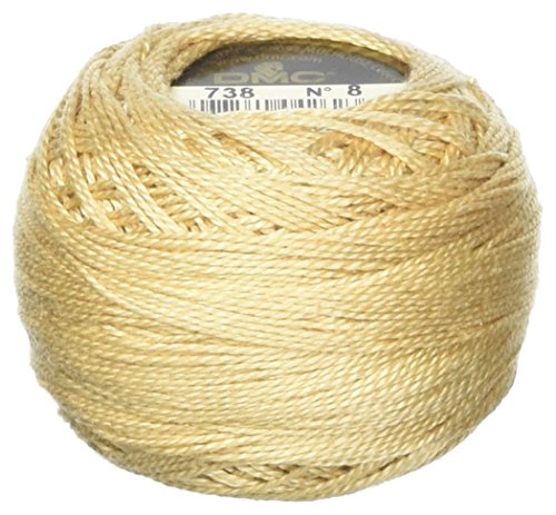 Hilo DMC Pearl Cotton Ball Size 8 87yd Tan Muy Claro miniatura 1