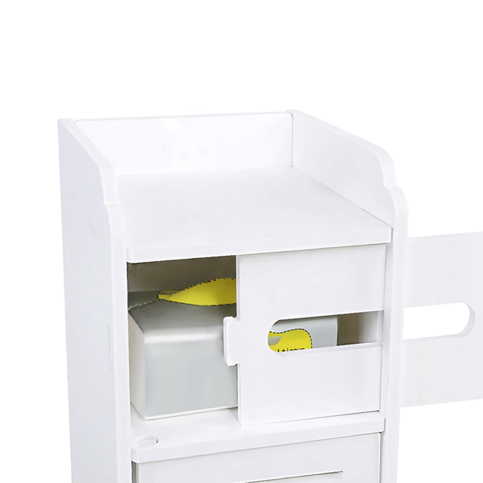 Gegong PVC bianco in legno in legno in plastica per bagno armadio da bagno mensola multiscale multi -strato saver per bagno usa la soluzione di stoccaggio della toilette organizzat